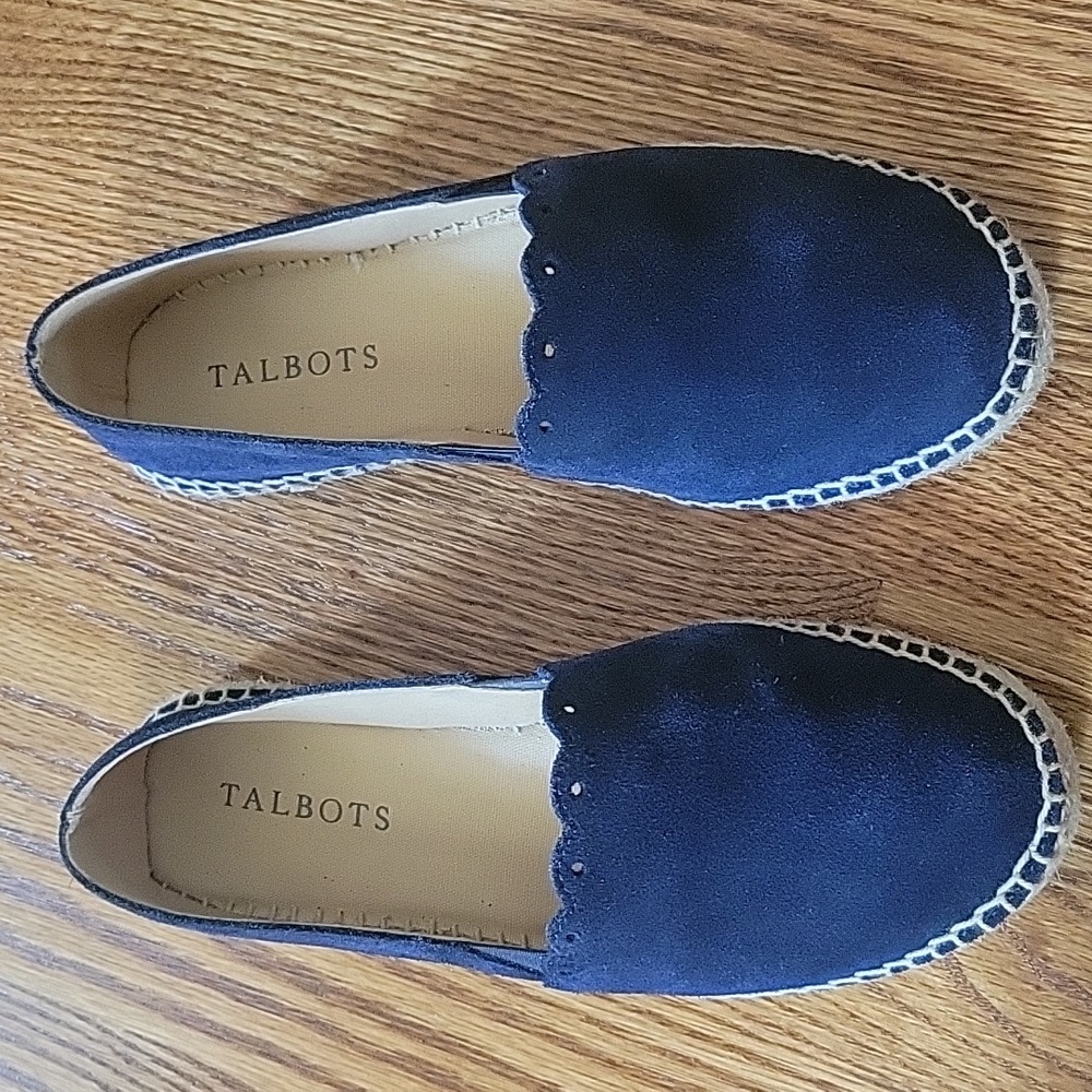 Talbots indigo blue scallop espadrilles - Picture 3 of 4